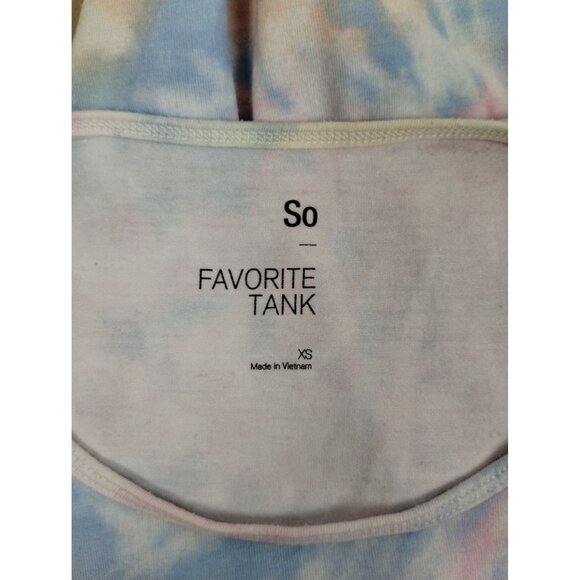 So Womens XS Pastel Tie-Dye High Neck Sleeveless Tank Top - Picture 4 of 5